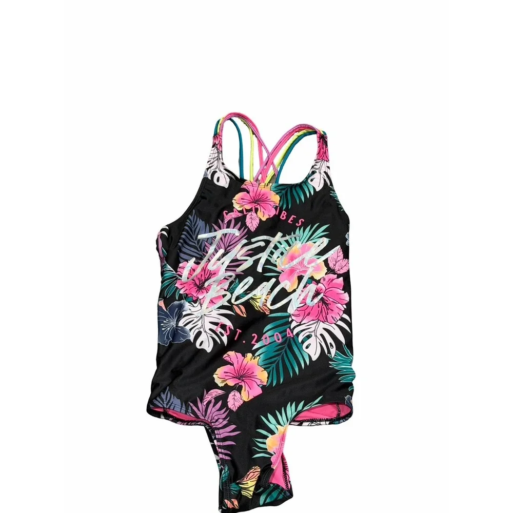 JUSTICE Teen Girls 16 One Piece Swimsuit Bathing Suit Lot Bundle Floral Tie Dye
